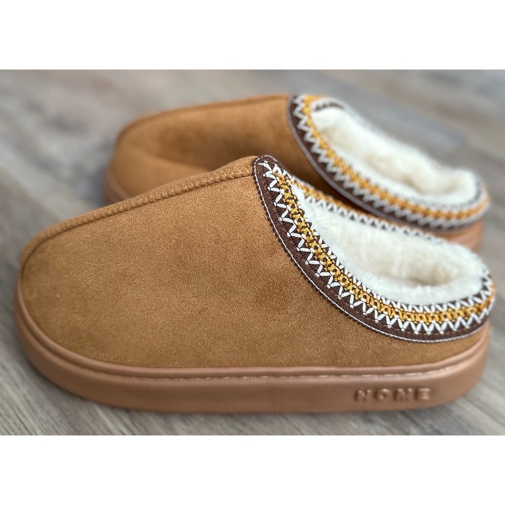 🆕 Brown Faux Suede Trendy Platform Slippers - Picture 8 of 13